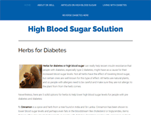 Tablet Screenshot of highbloodsugarsolution.com